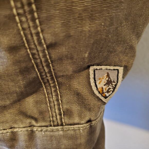 Kuhl Mens XXL Full Zip Jacket Vintage Patina Dye Espresso Brown Heavy Cotton EUC - Picture 5 of 10